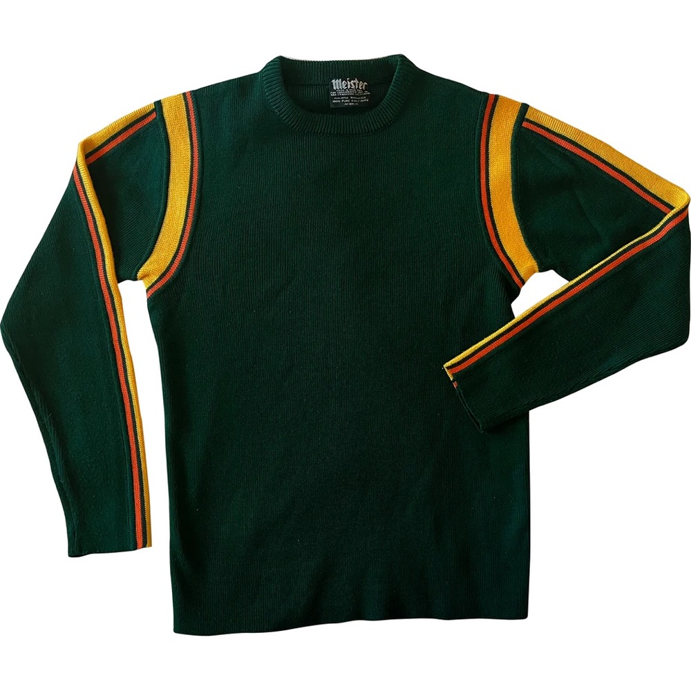 Sporty stripe sweater in Green Bay Packets colors